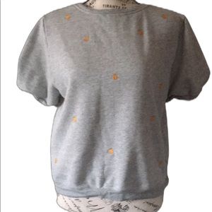 Anthropologie Current Air Lemon Short Sleeve Shirt